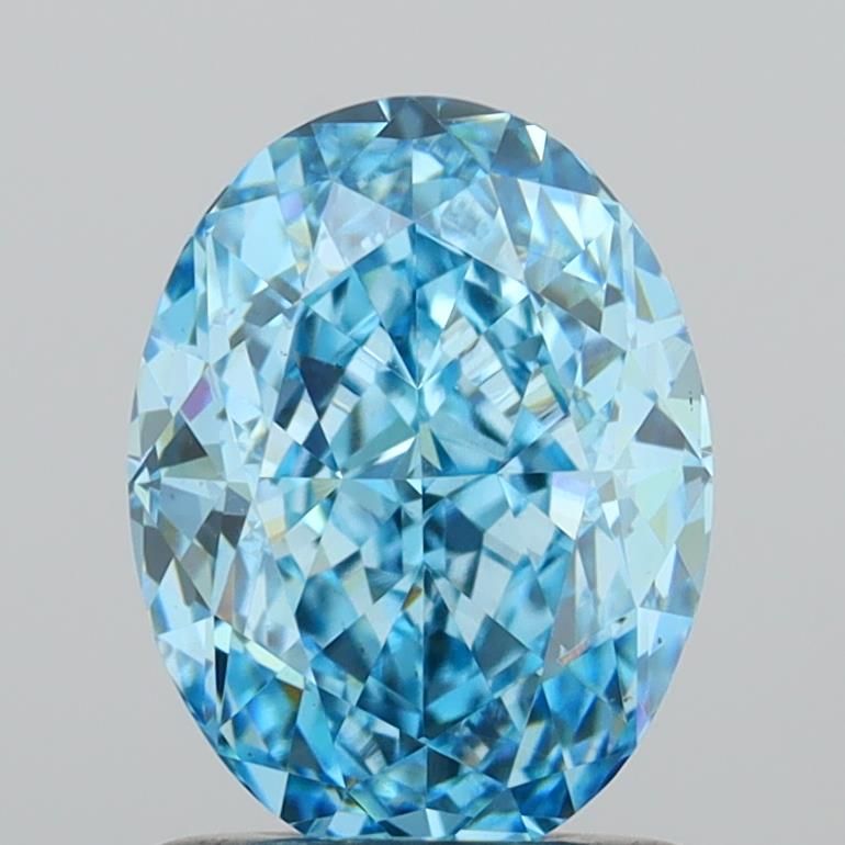 1.54 CT Fancy Vivid Blue OVAL