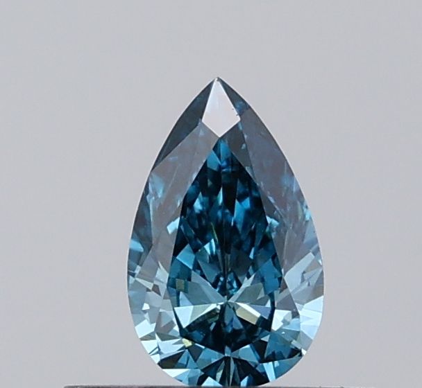 0.27 CT Fancy Vivid Greenish Blue PEAR