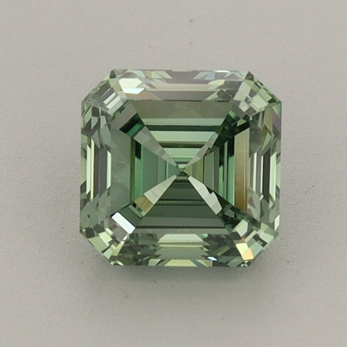 1.03 CT Fancy Vivid Green ASSCHER