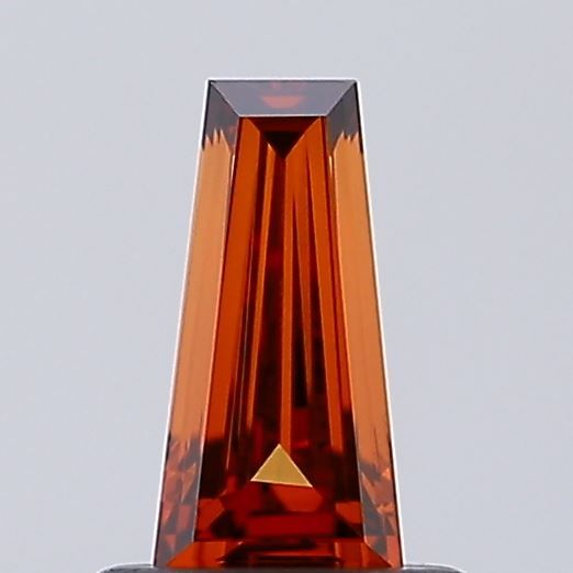 0.52 CT Fancy Deep Brownish Orange TAPERED BAGUETTE