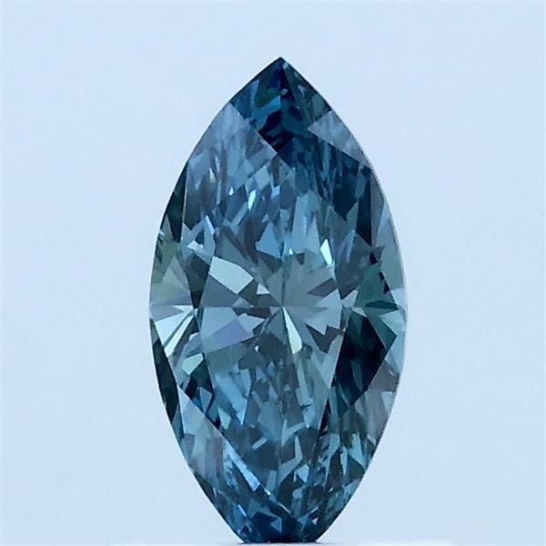 0.52 CT Fancy Vivid Greenish Blue MARQUISE