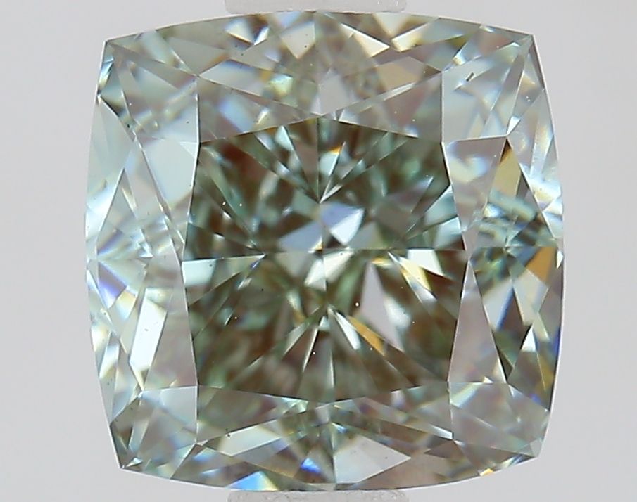 1.41 CT Fancy Green CUSHION MODIFIED