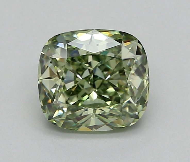 1.01 CT Fancy Vivid Green CUSHION MODIFIED