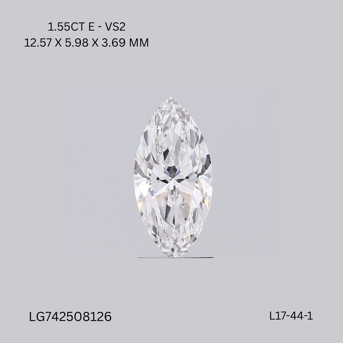 1.55 ct. marquise Lab Grown Diamond front image