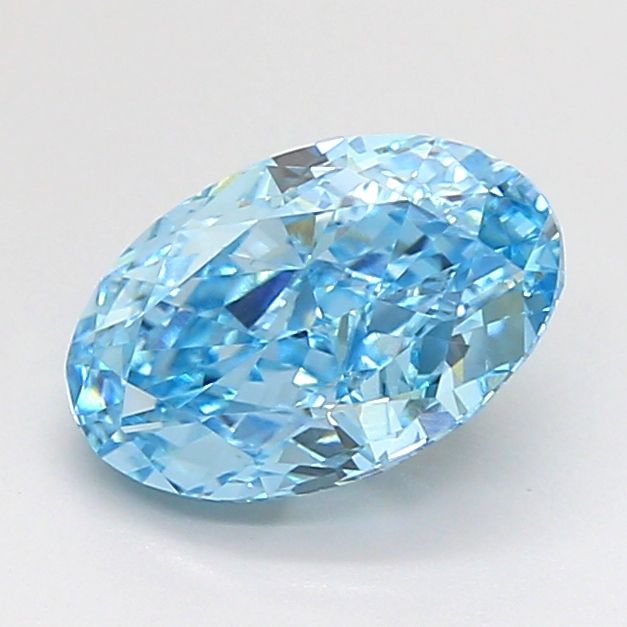 1.53 CT Fancy Vivid Blue OVAL