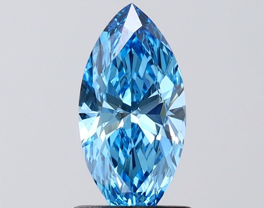 1.02 CT Fancy Vivid Blue MARQUISE