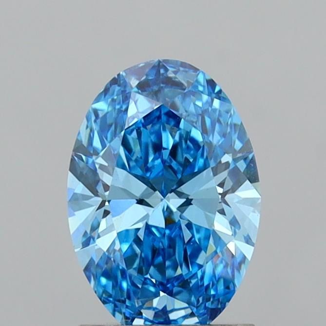 1.52 CT Fancy Vivid Blue OVAL