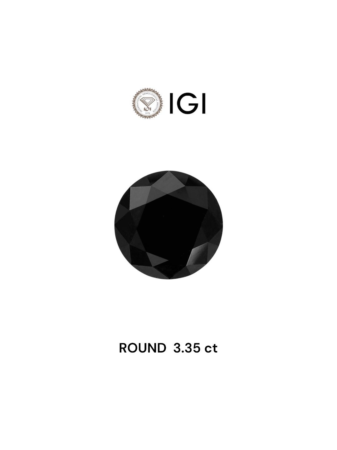 Diament 3.35 ct Fancy Black/