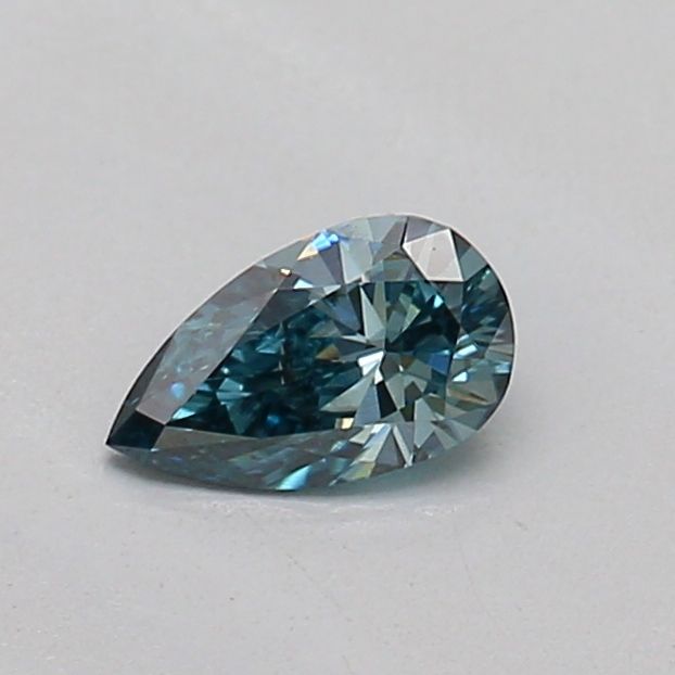 0.17 CT Fancy Deep Blue Green PEAR