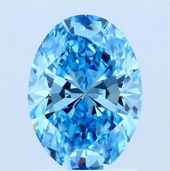 1.52 CT Fancy Vivid Blue OVAL