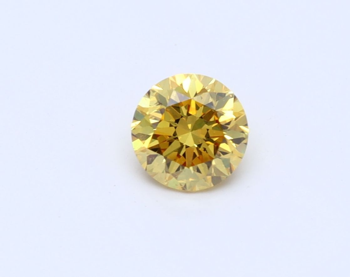 Diament 0.41 ct Fancy Vivid Orangey Yellow/SI1