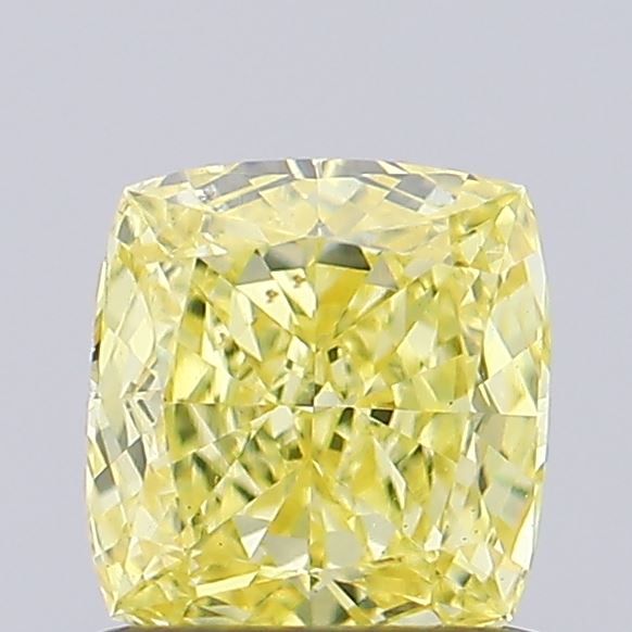 0.83 CT Fancy Intense Yellow CUSHION MODIFIED