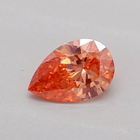 0.18 CT Fancy Vivid Brownish Orange PEAR