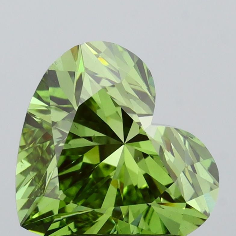 1.51 CT Fancy Vivid Green HEART