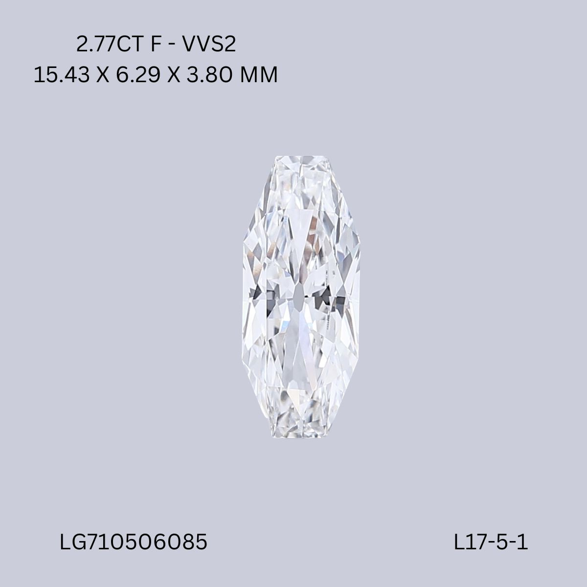 2.77 ct lab-grown Octagonal Diamond