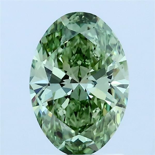1.23 CT Fancy Vivid Green OVAL