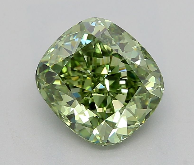 1.5 CT Fancy Vivid Green CUSHION MODIFIED