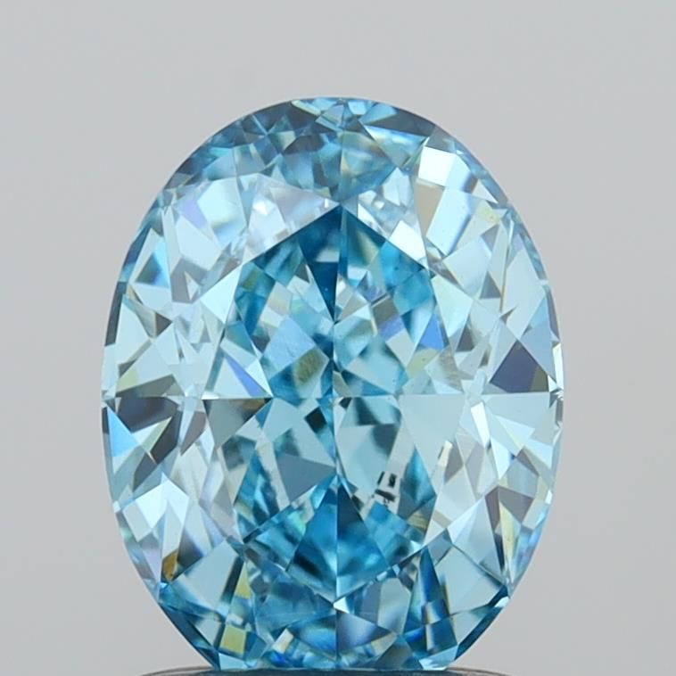 1.43 CT Fancy Vivid Blue OVAL