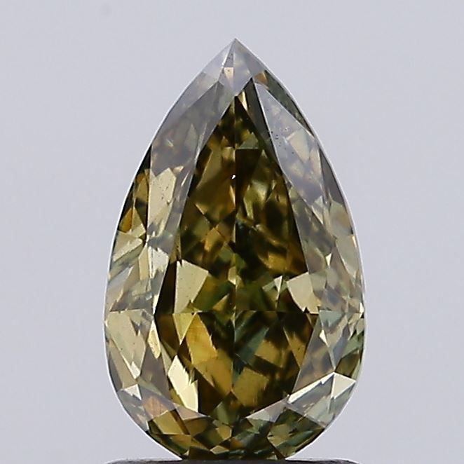 1.18 CT Fancy Gray Yellow PEAR
