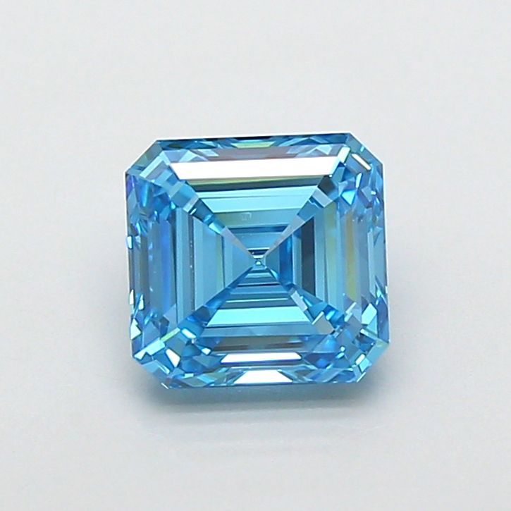 1.51 CT Fancy Vivid Blue ASSCHER