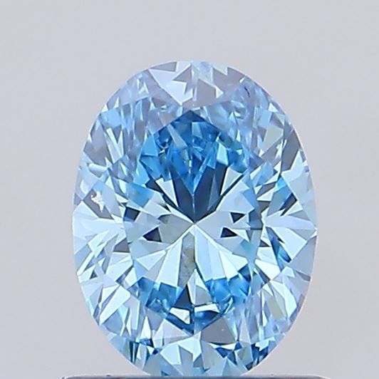 0.72 CT Fancy Vivid Blue OVAL