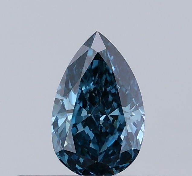 0.26 CT Fancy Deep Green Blue PEAR
