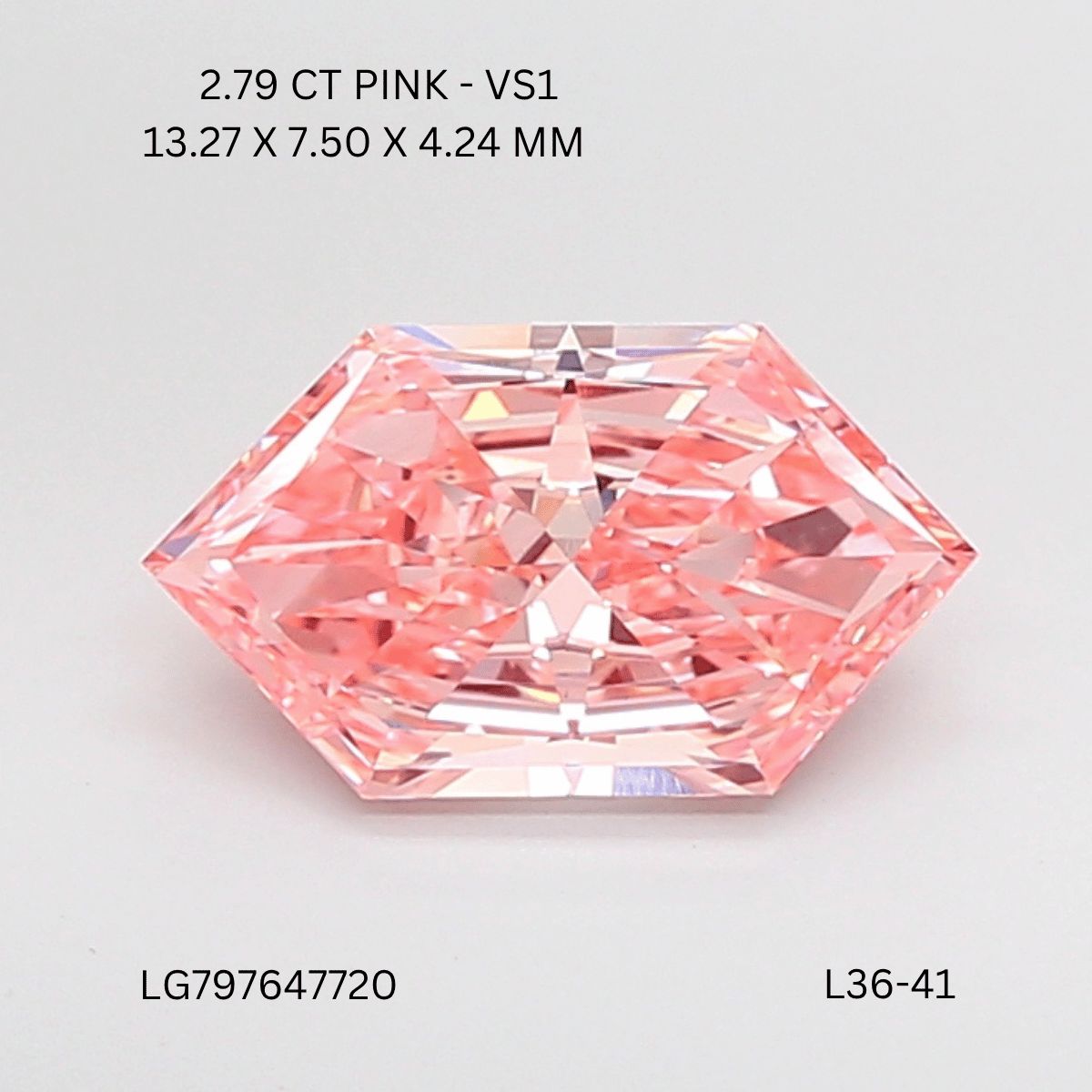 2.79 ct lab-grown Hexagonal Diamond