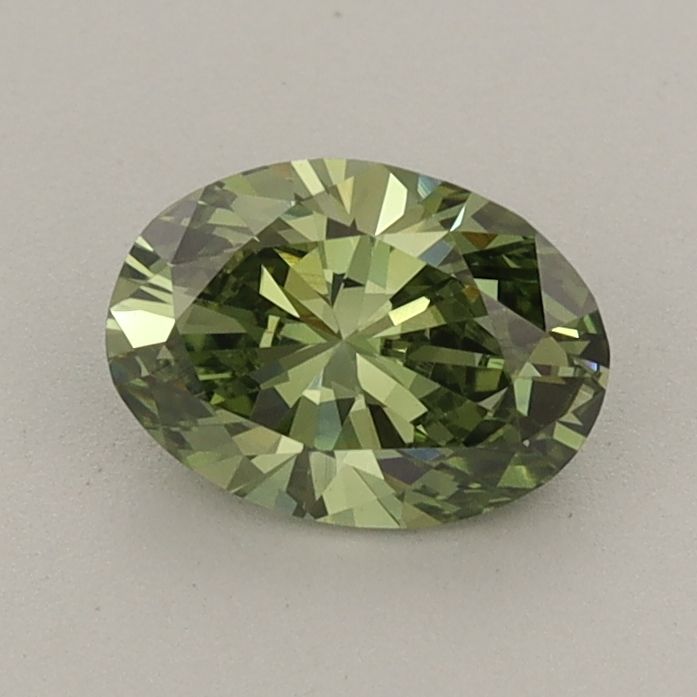 0.73 CT Fancy Vivid Green OVAL