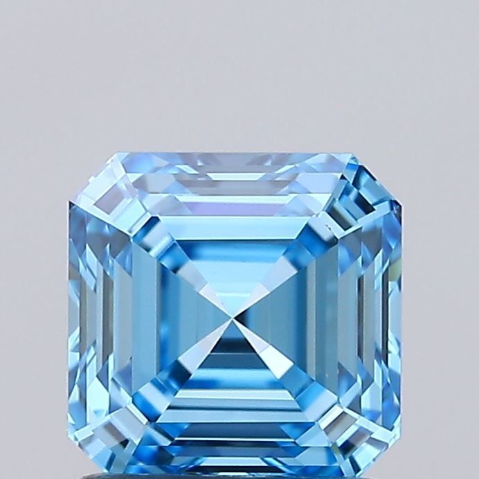 1.02 CT Fancy Vivid Blue ASSCHER