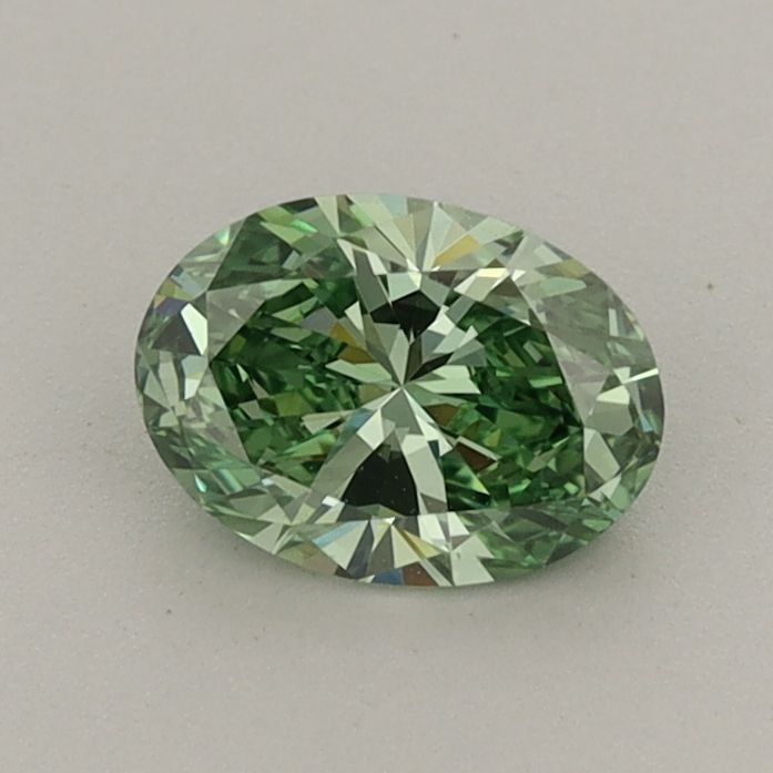 0.6 CT Fancy Vivid Green OVAL