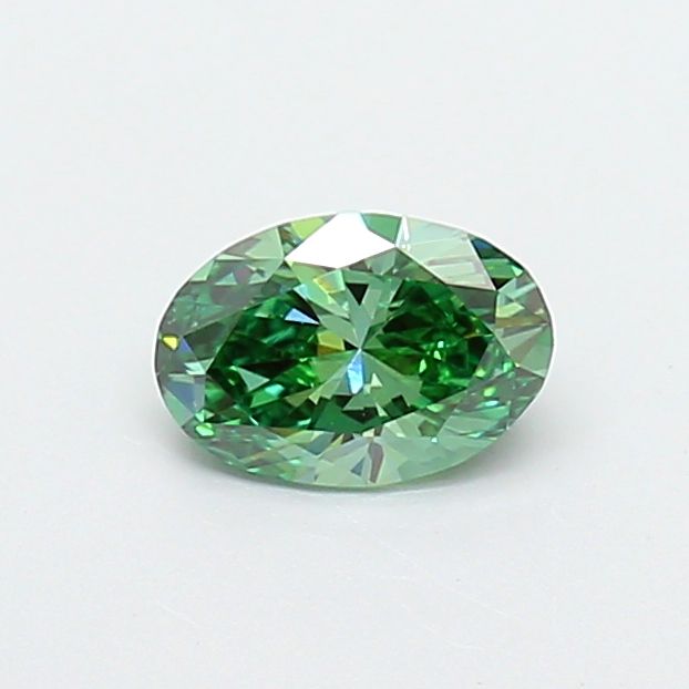 0.55 CT Fancy Vivid Green OVAL