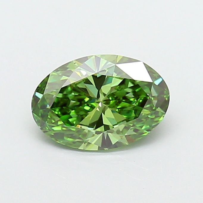 1.07 CT Fancy Vivid Green OVAL
