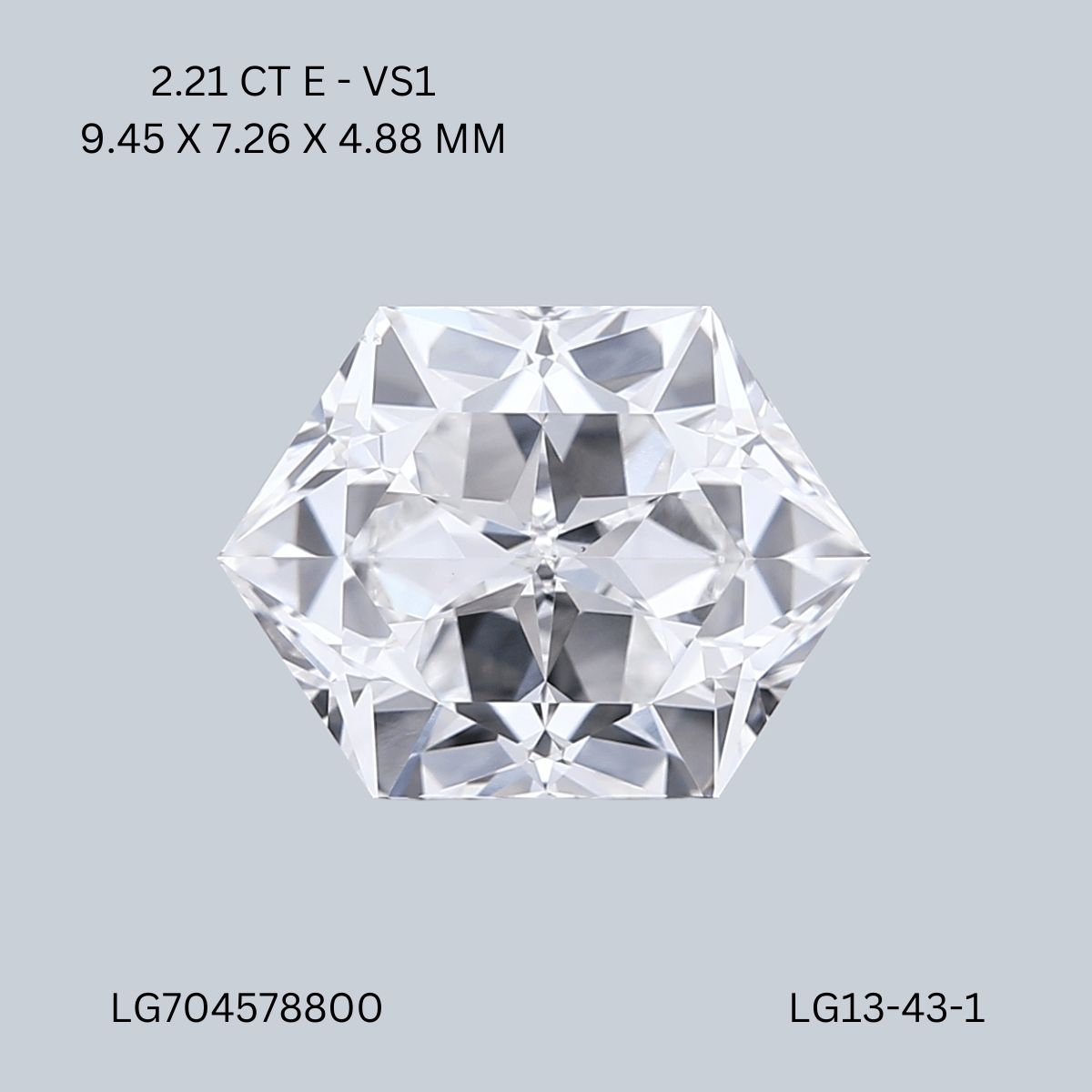 2.21 ct lab-grown Hexagonal Diamond