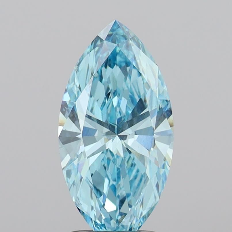 1.71 CT Fancy Vivid Blue MARQUISE
