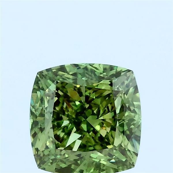 1.03 CT Fancy Vivid Green CUSHION MODIFIED