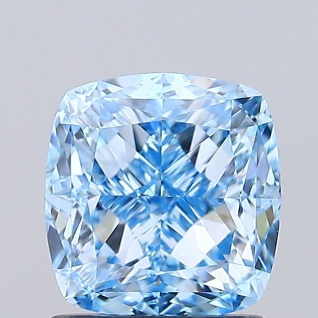 1.51 CT Fancy Vivid Blue CUSHION MODIFIED