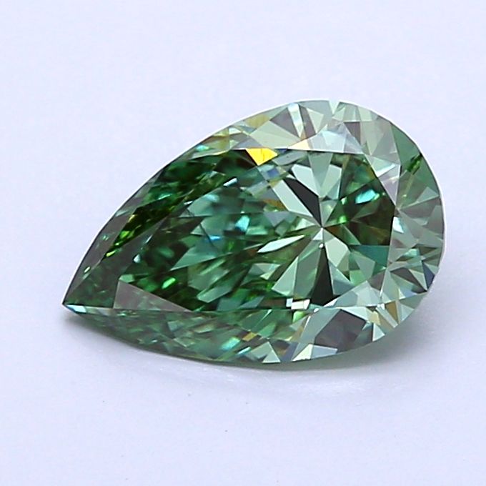 1.06 CT Fancy Vivid Green PEAR