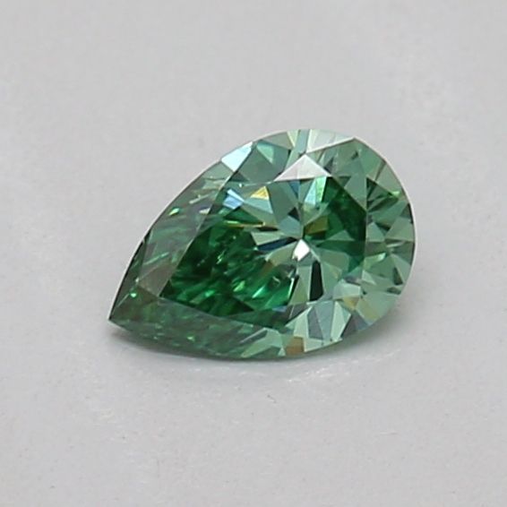 0.16 CT Fancy Vivid Green PEAR