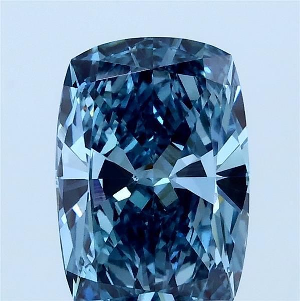 1.83 CT Fancy Vivid Green Blue CUSHION MODIFIED