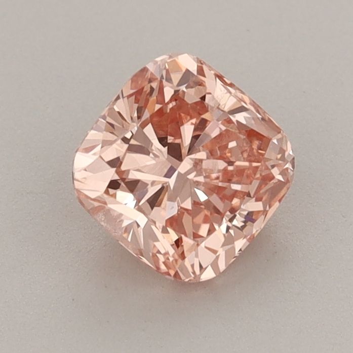 0.88 CT Fancy Intense Orange Pink CUSHION MODIFIED