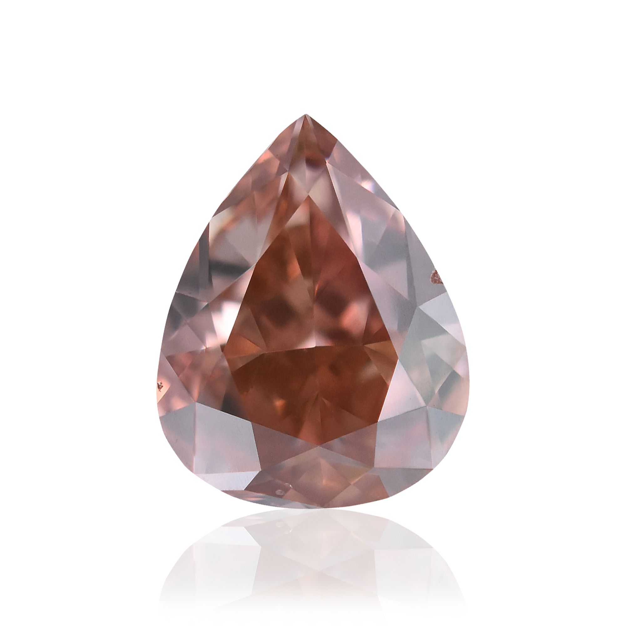 Diament 0.7 ct Fancy Deep Brownish Orangey Pink/VS2