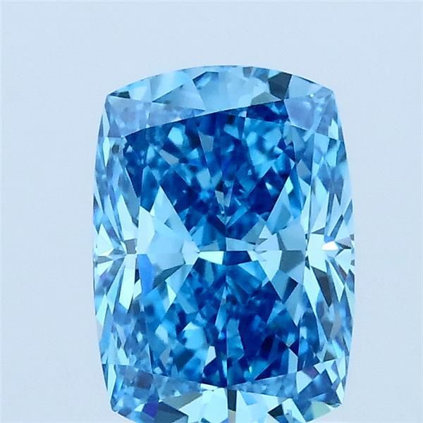 1.51 CT Fancy Vivid Blue CUSHION MODIFIED