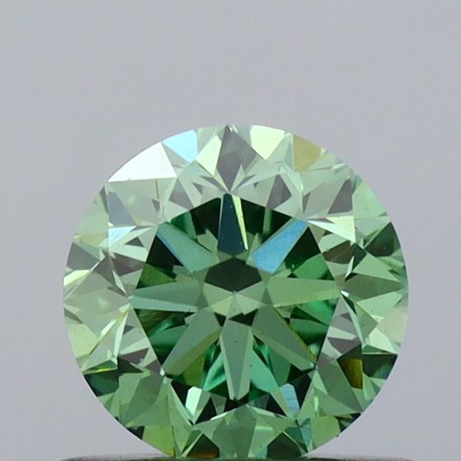 0.62 CT Fancy Vivid Green ROUND