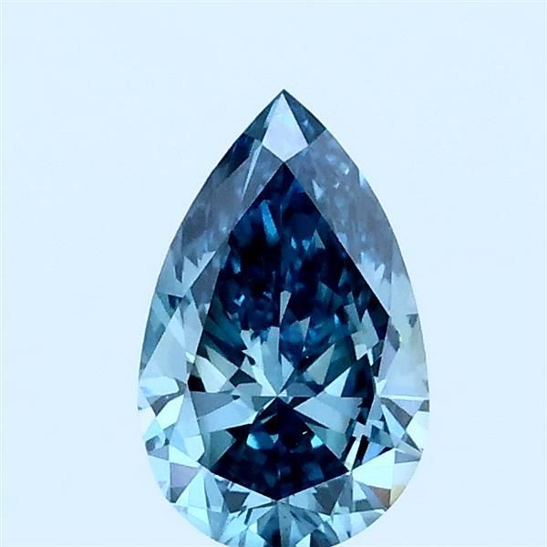 0.55 CT Fancy Vivid Greenish Blue PEAR