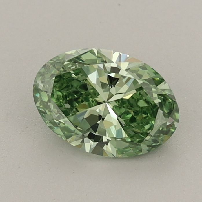 0.72 CT Fancy Vivid Green OVAL
