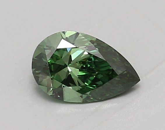 0.6 CT Fancy Vivid Green PEAR
