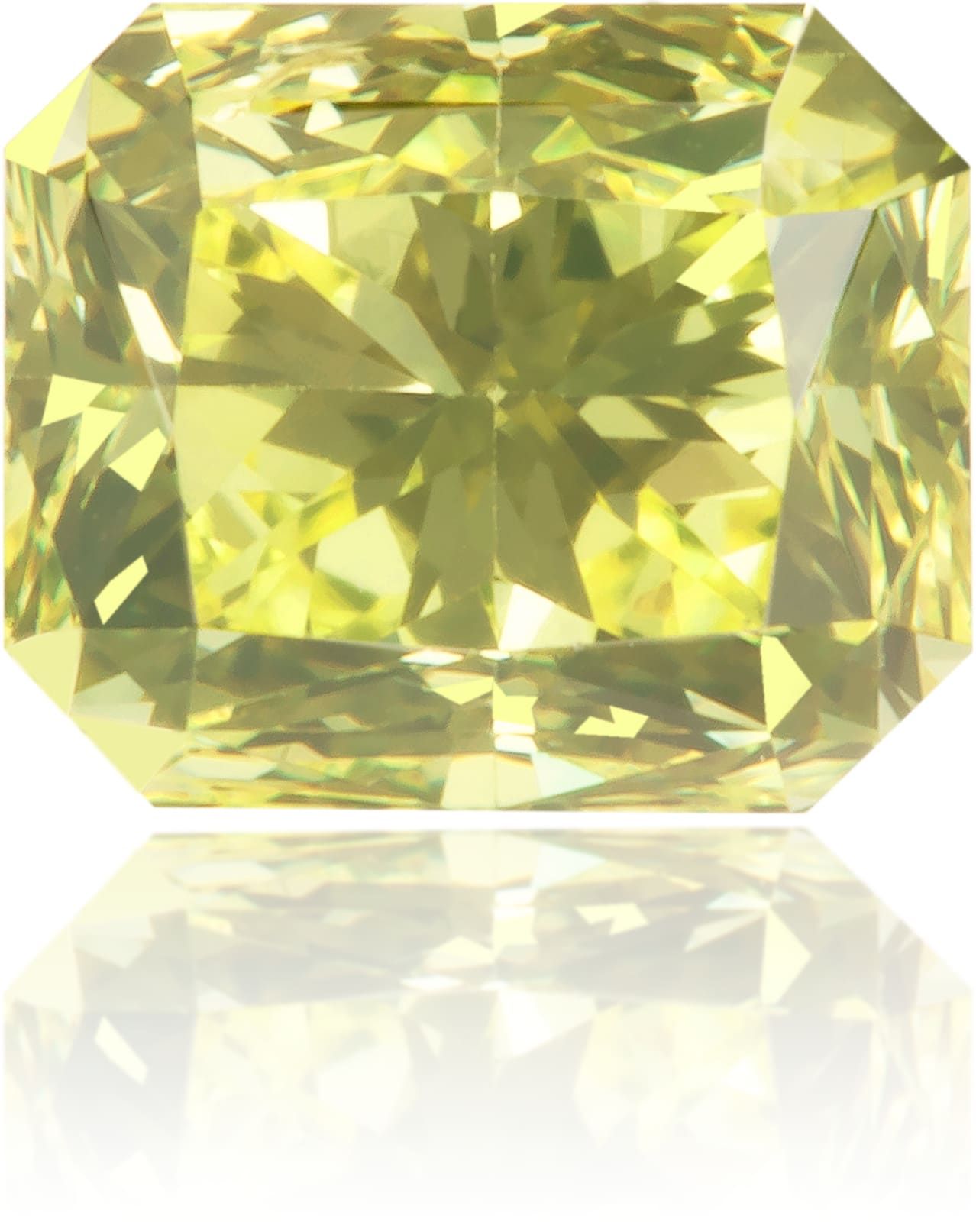 Diament 0.63 ct Fancy Intense Greenish Yellow/SI1