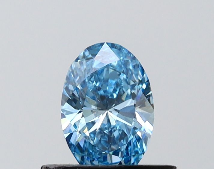 0.55 CT Fancy Vivid Blue OVAL