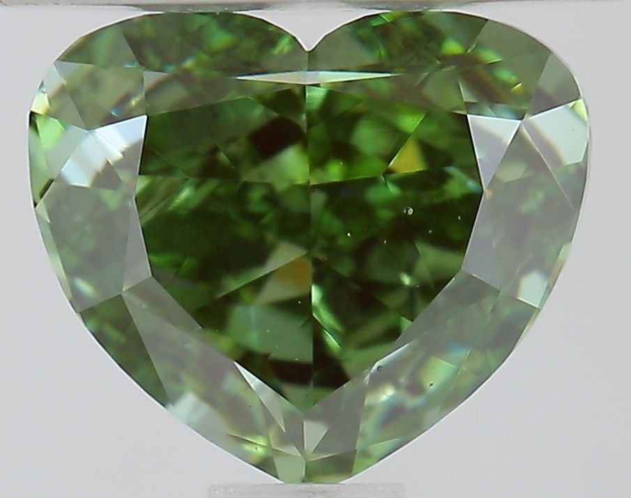 1.0 CT Fancy Vivid Green HEART