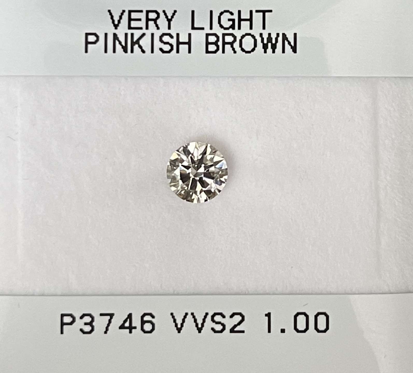 Diament 1.0 ct Very Light Pinkish Brown/VVS2